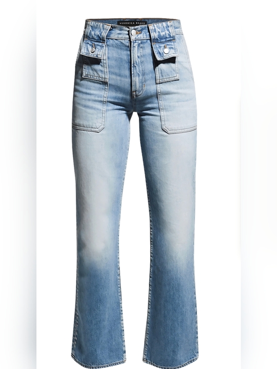 Veronica Beard Denim - Veronica Beard Crosbie High Rise Wide Leg Jeans with Utility Patch Pockets SZ 26